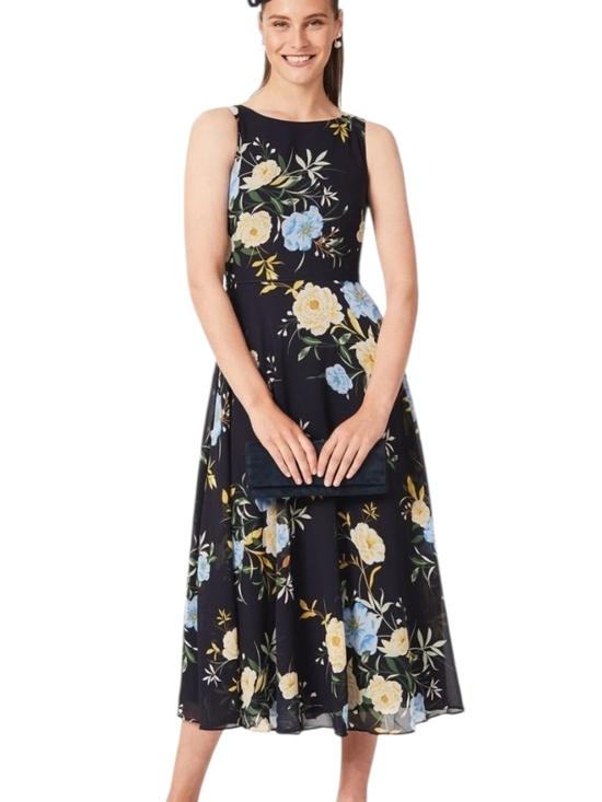 Hobbs London Dresses & Skirts - Navy Floral Sleeveless Midi Dress